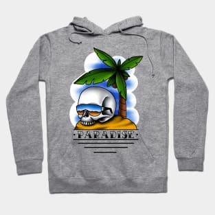 Skull on a beach Hoodie